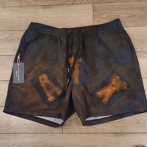 BAMBOO AVE‎ Boundless Grey Black ATX Sz XL Mens Athletic Workout Shorts NEW